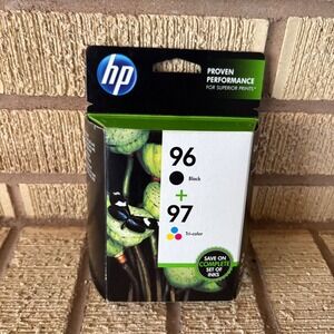 HP 96 Black and 97 Tri-color Ink Cartridges Combo Pack C9504FN Sealed Exp 2015